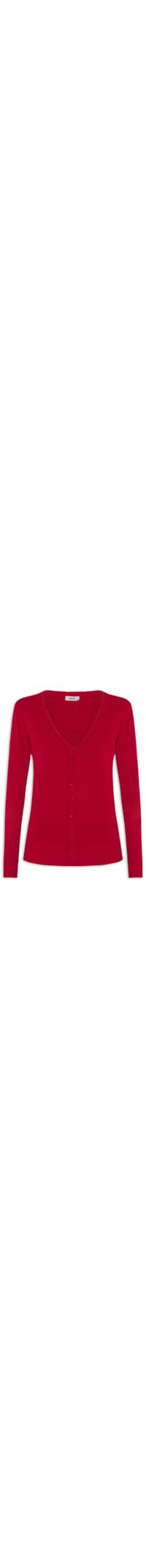 Cardigan Feminino Gola V - Vermelho