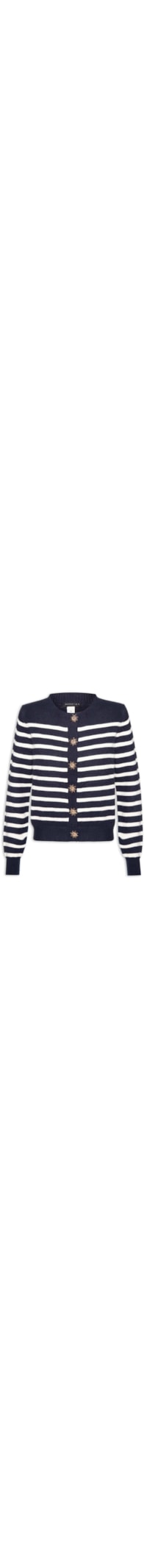 Cardigan Feminino Listrado - Azul