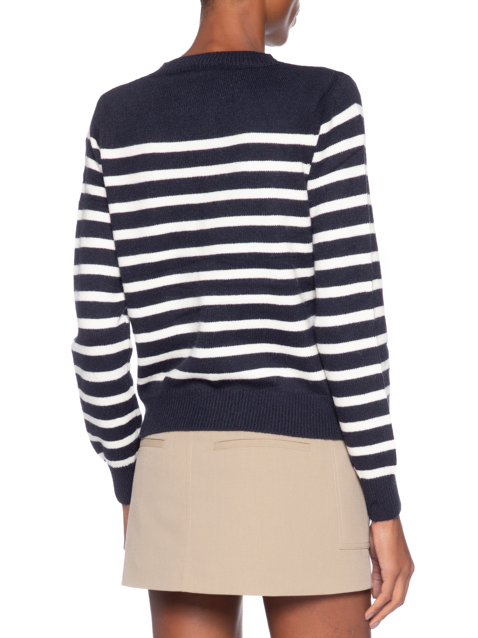Cardigan Feminino Listrado Azul Market 33