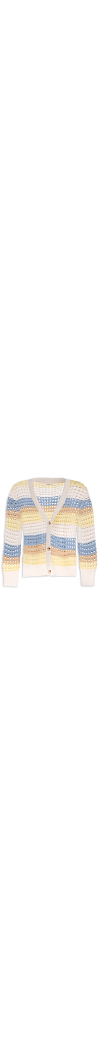 Cardigan Feminino Listrado - Bege