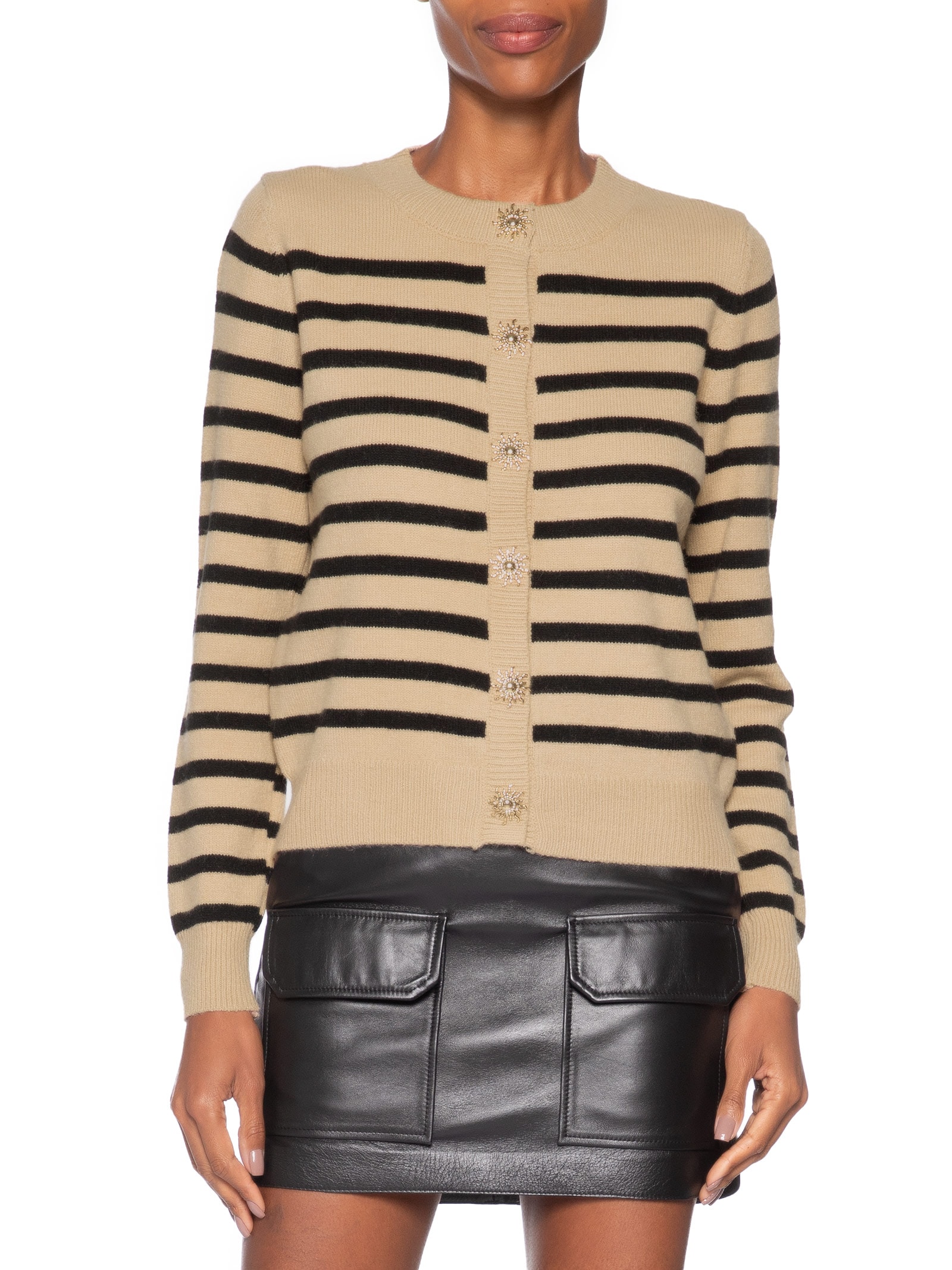 Cardigan Feminino Listrado – Marrom Market 33
