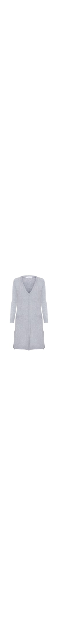 Cardigan Feminino Longo Puro Cashmere - Cinza