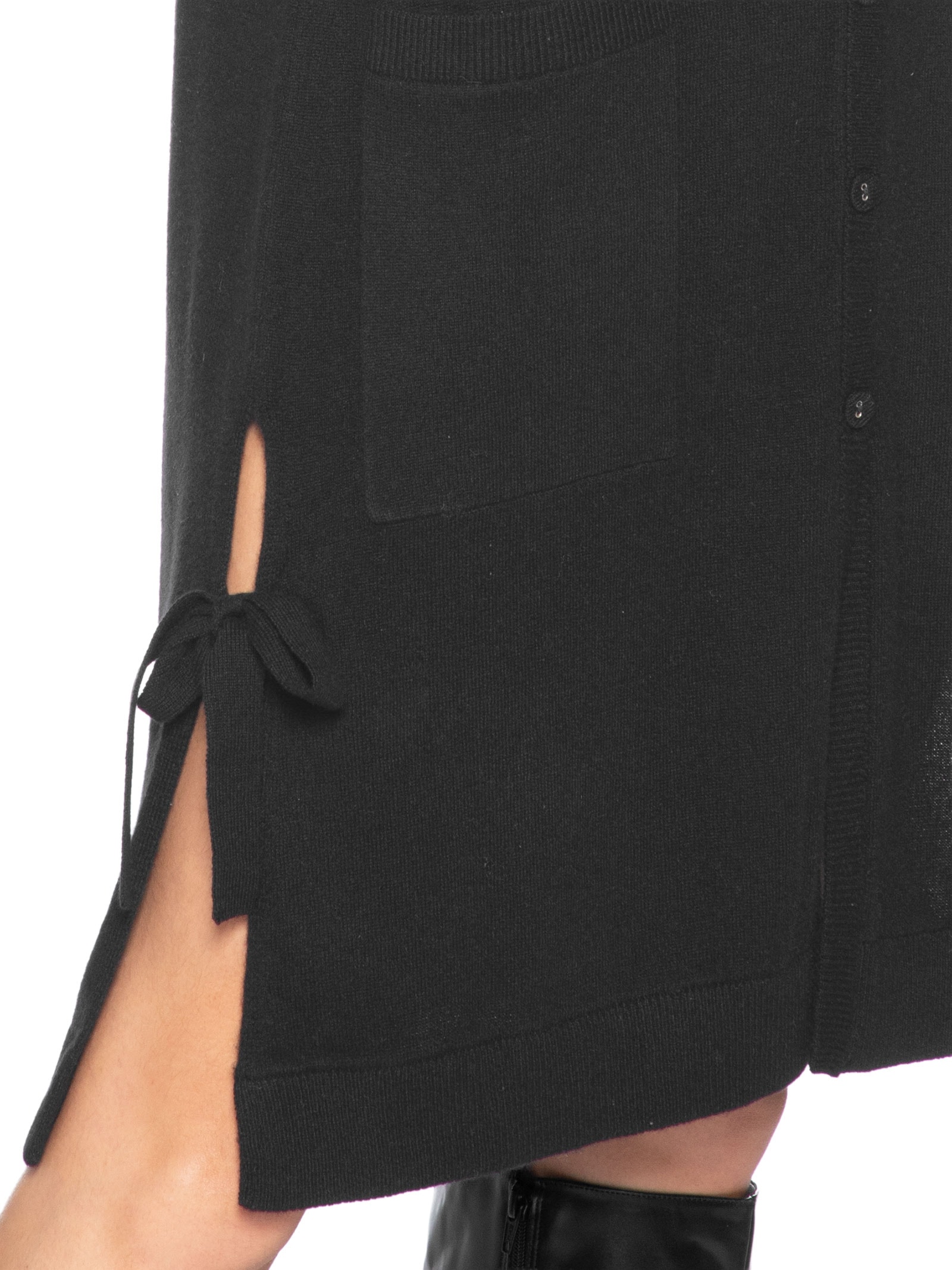 Cardigan Feminino Longo Puro Cashmere Preto '2Essential