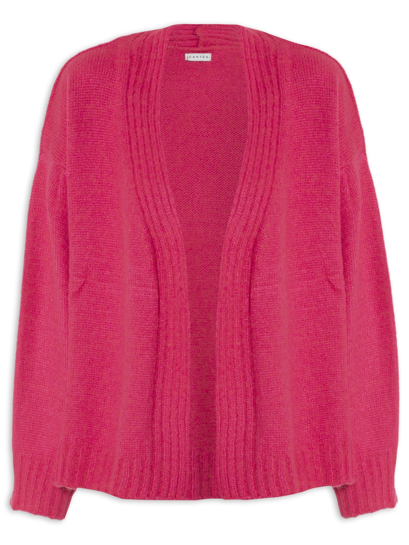 Cardigan Feminino Manga Bufante Rosa Cantão