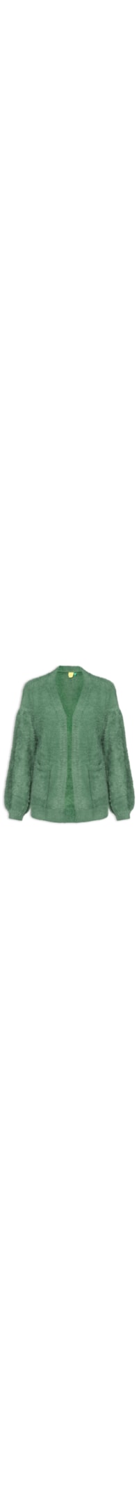 Cardigan Feminino Pelinho Com Bolso - Verde