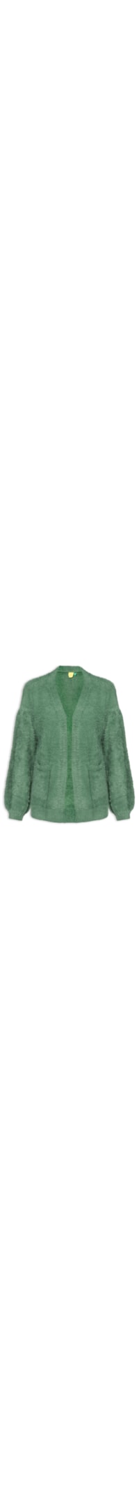 Cardigan Feminino Pelinho Com Bolso - Verde