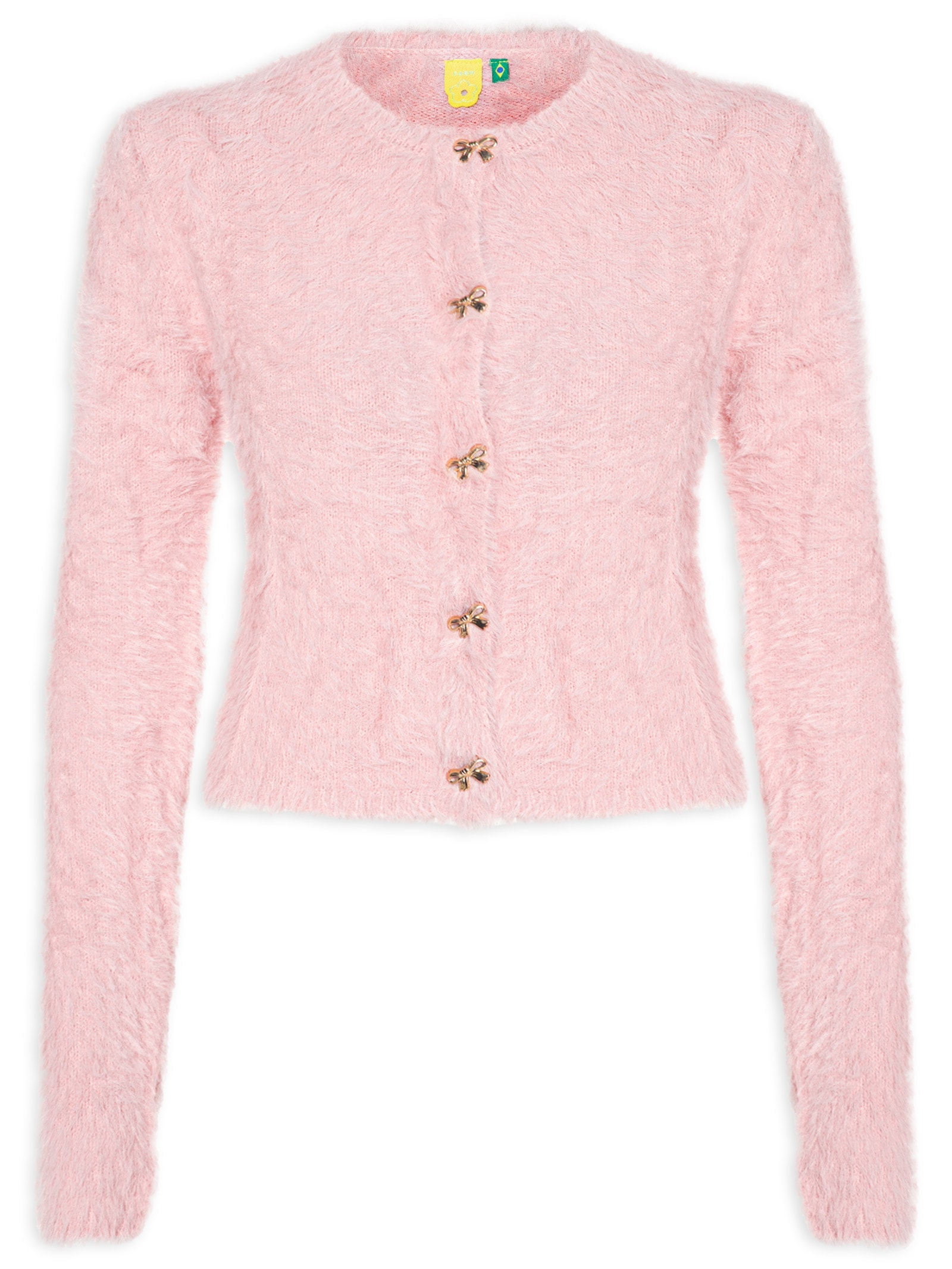 Cardigan Feminino Pelinho Curto Slim – Rosa Farm