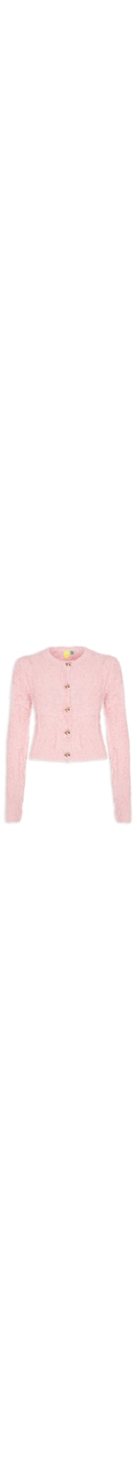 Cardigan Feminino Pelinho Curto Slim – Rosa