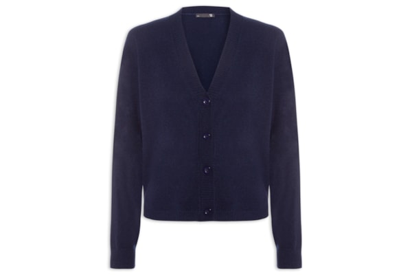 Cardigan Feminino Puro Cashmere - Azul