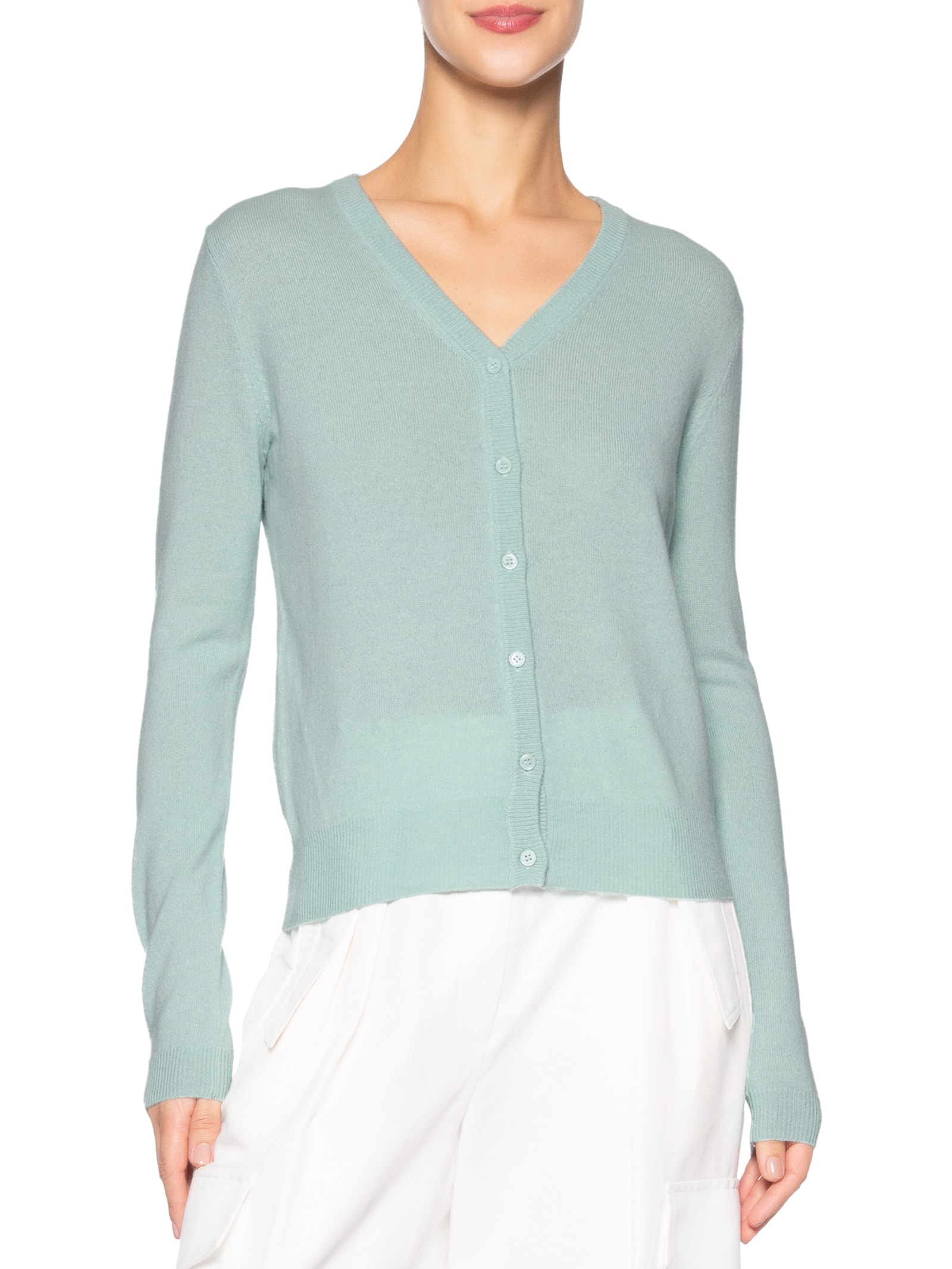 Cardigan Feminino Puro Cashmere Azul '2Essential
