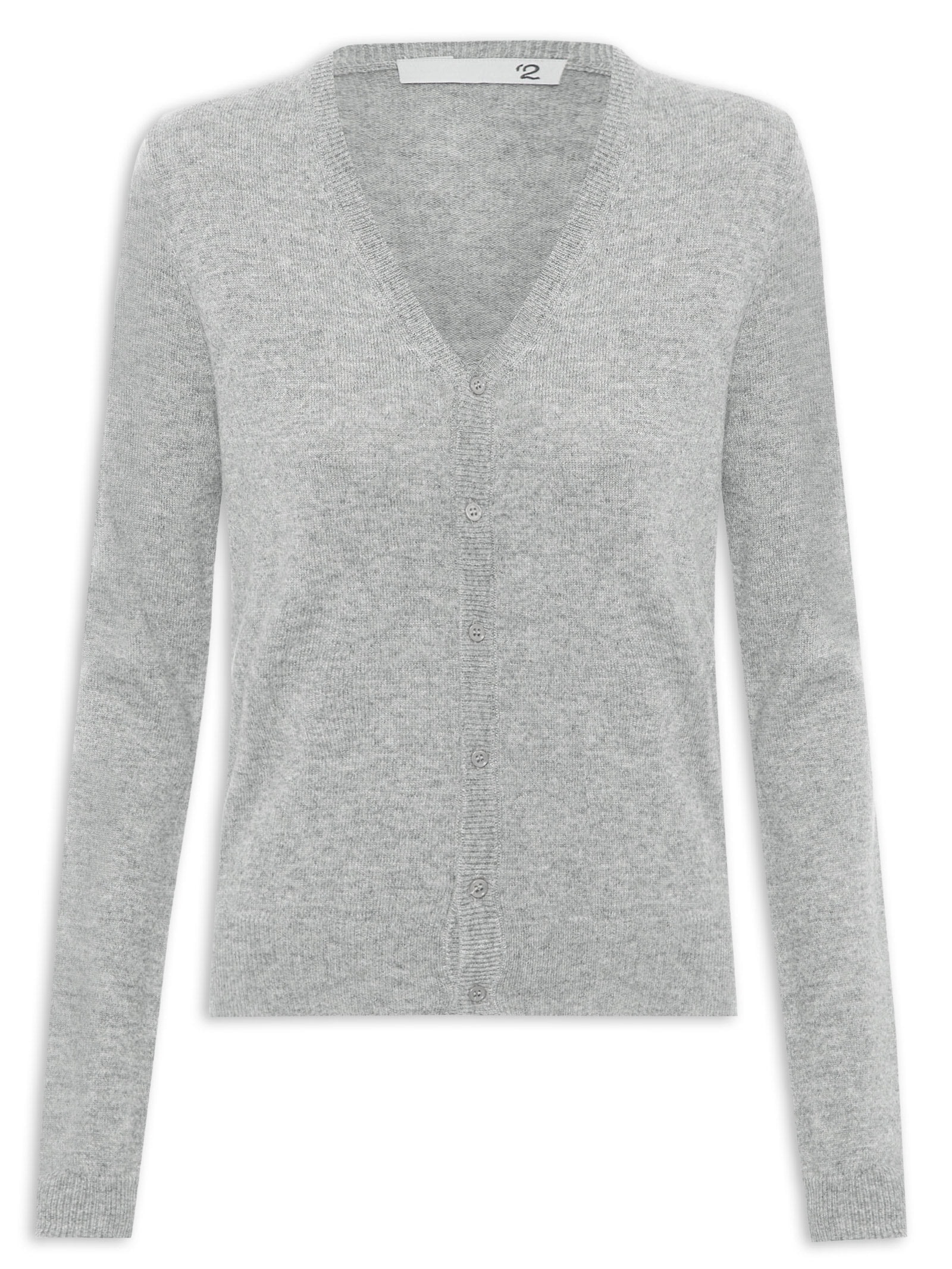 Cardigan Feminino Puro Cashmere Cinza '2Essential