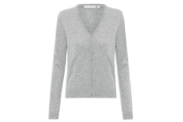 Cardigan Feminino Puro Cashmere - Cinza