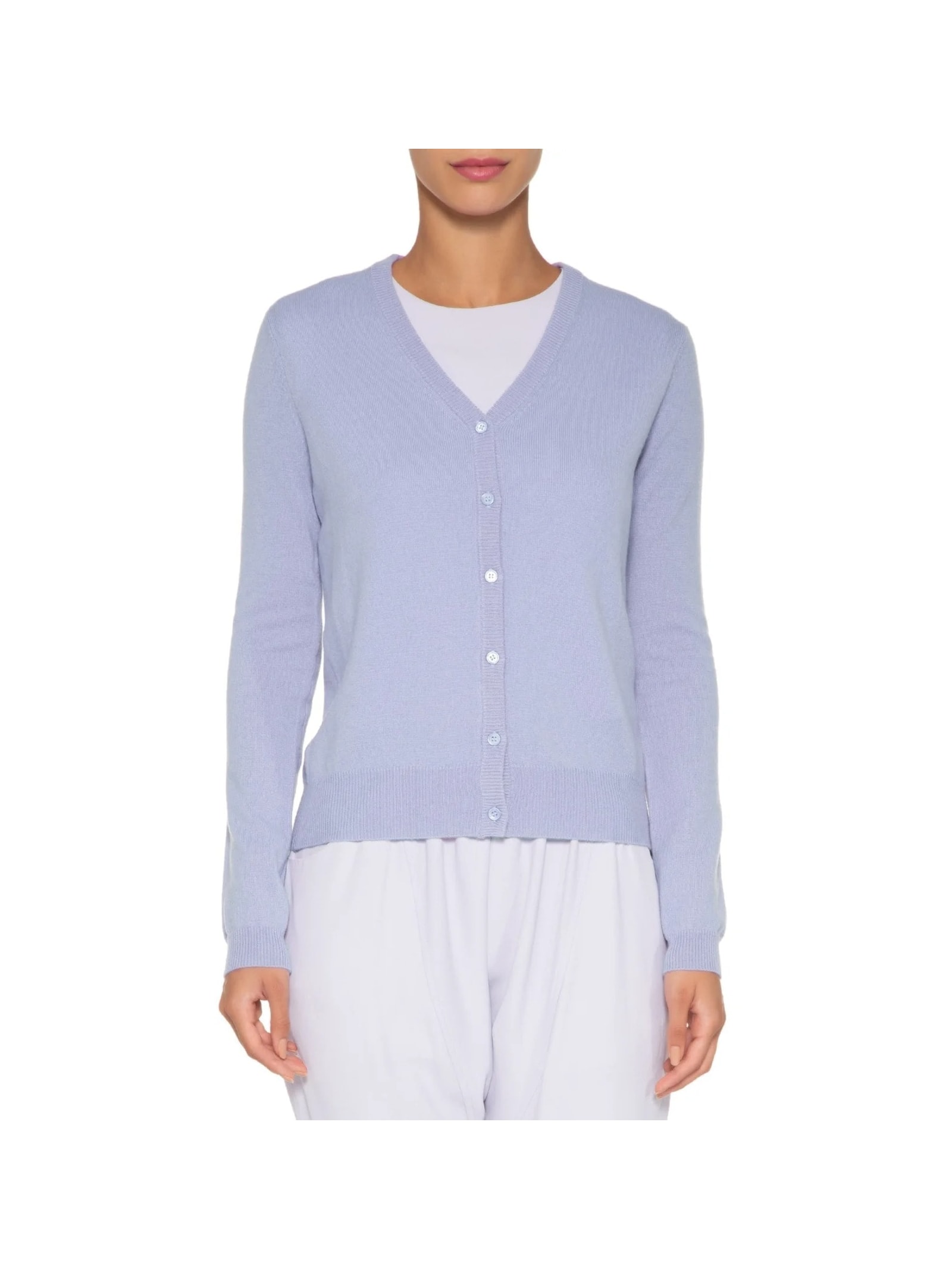 Cardigan Feminino Puro Cashmere Lilás '2Essential