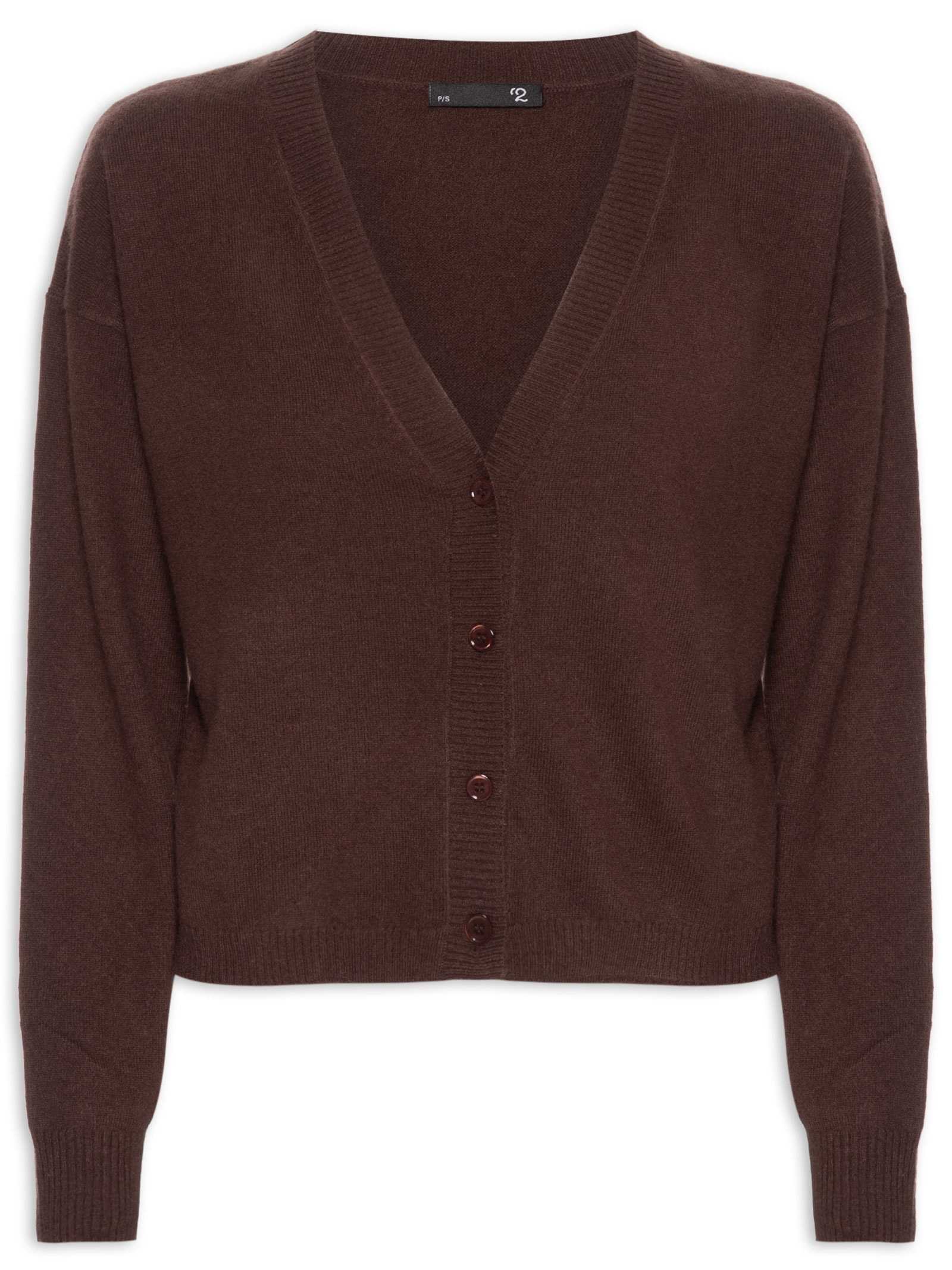 Cardigan Feminino Puro Cashmere Marrom '2Essential