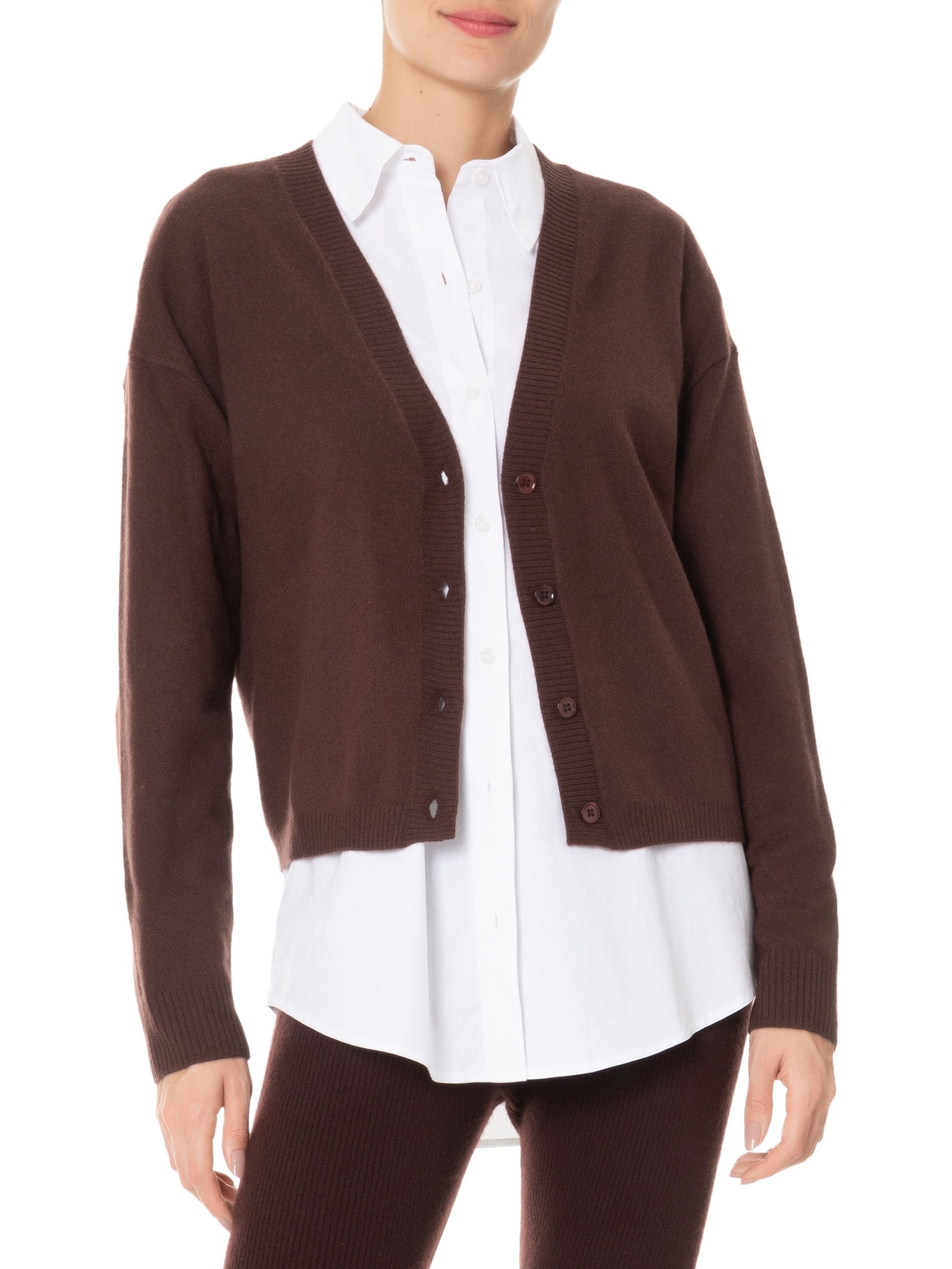 Cardigan Feminino Puro Cashmere Marrom '2Essential