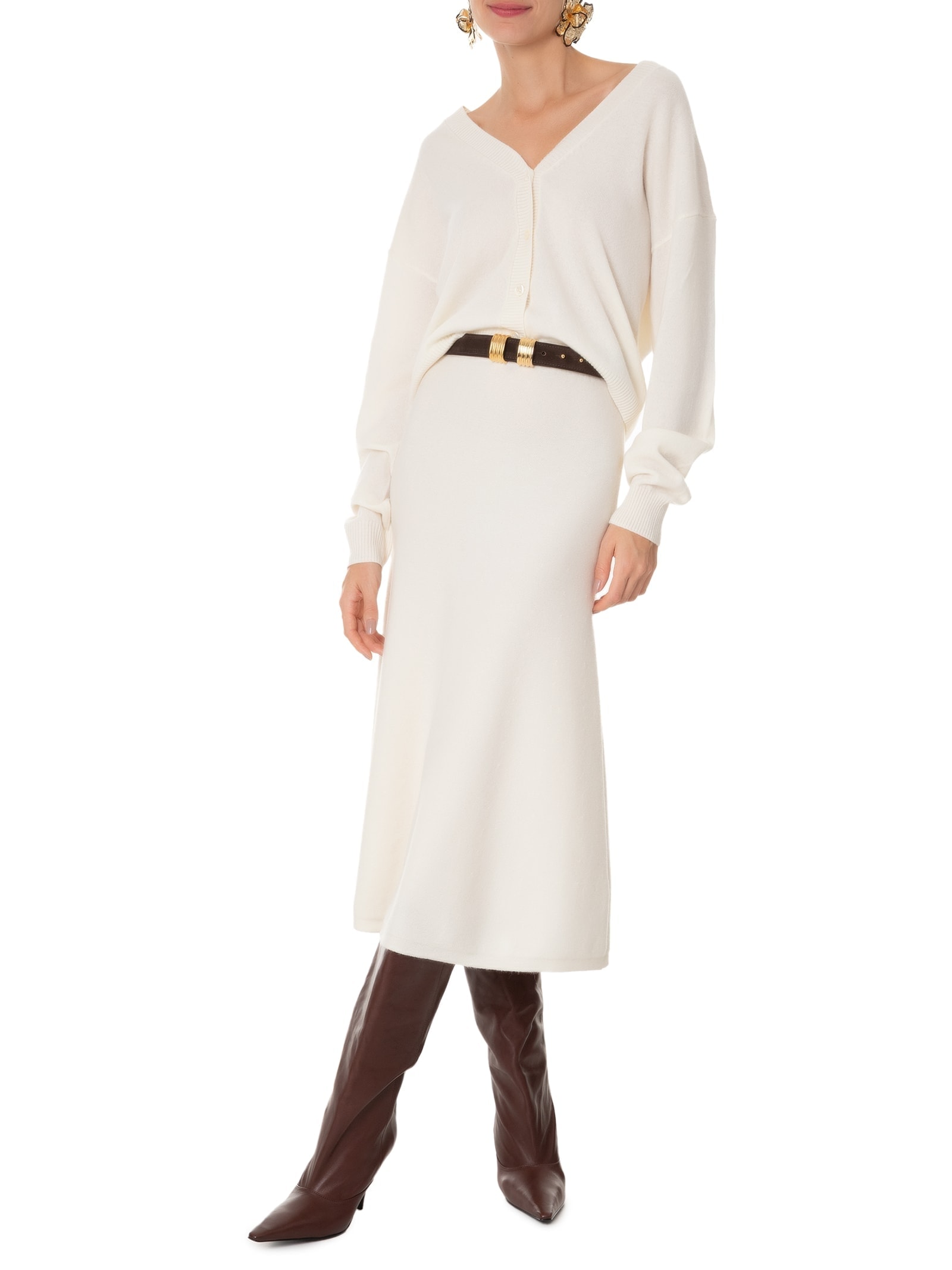 Cardigan Feminino Puro Cashmere Off White '2Essential