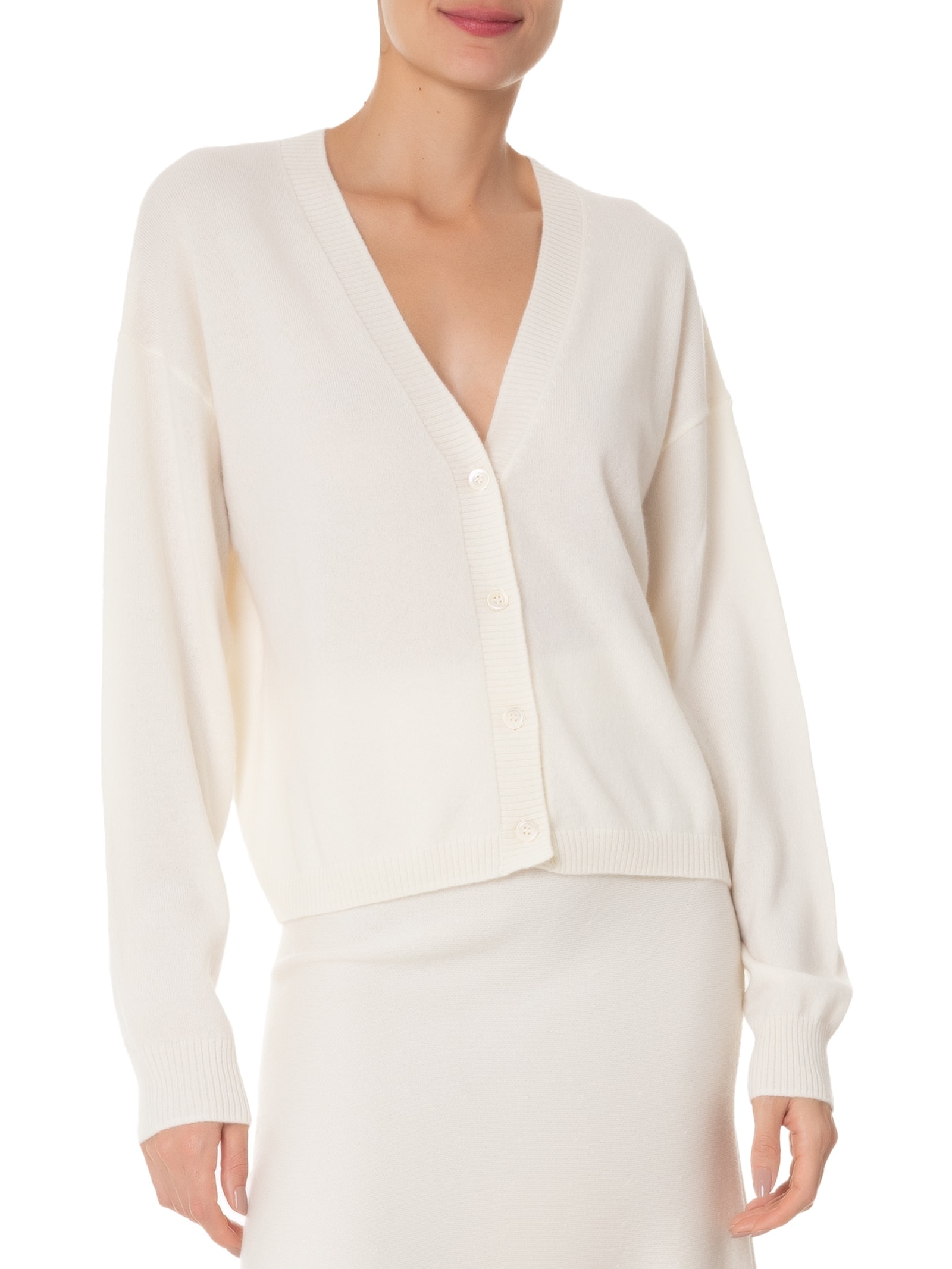 Cardigan Feminino Puro Cashmere Off White '2Essential