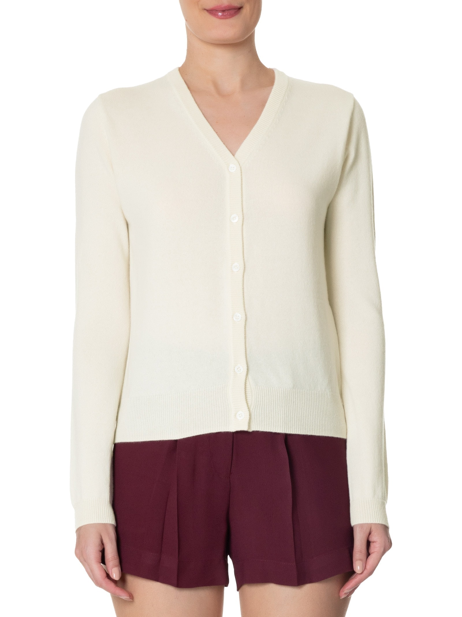 Cardigan Feminino Puro Cashmere Off White '2Essential