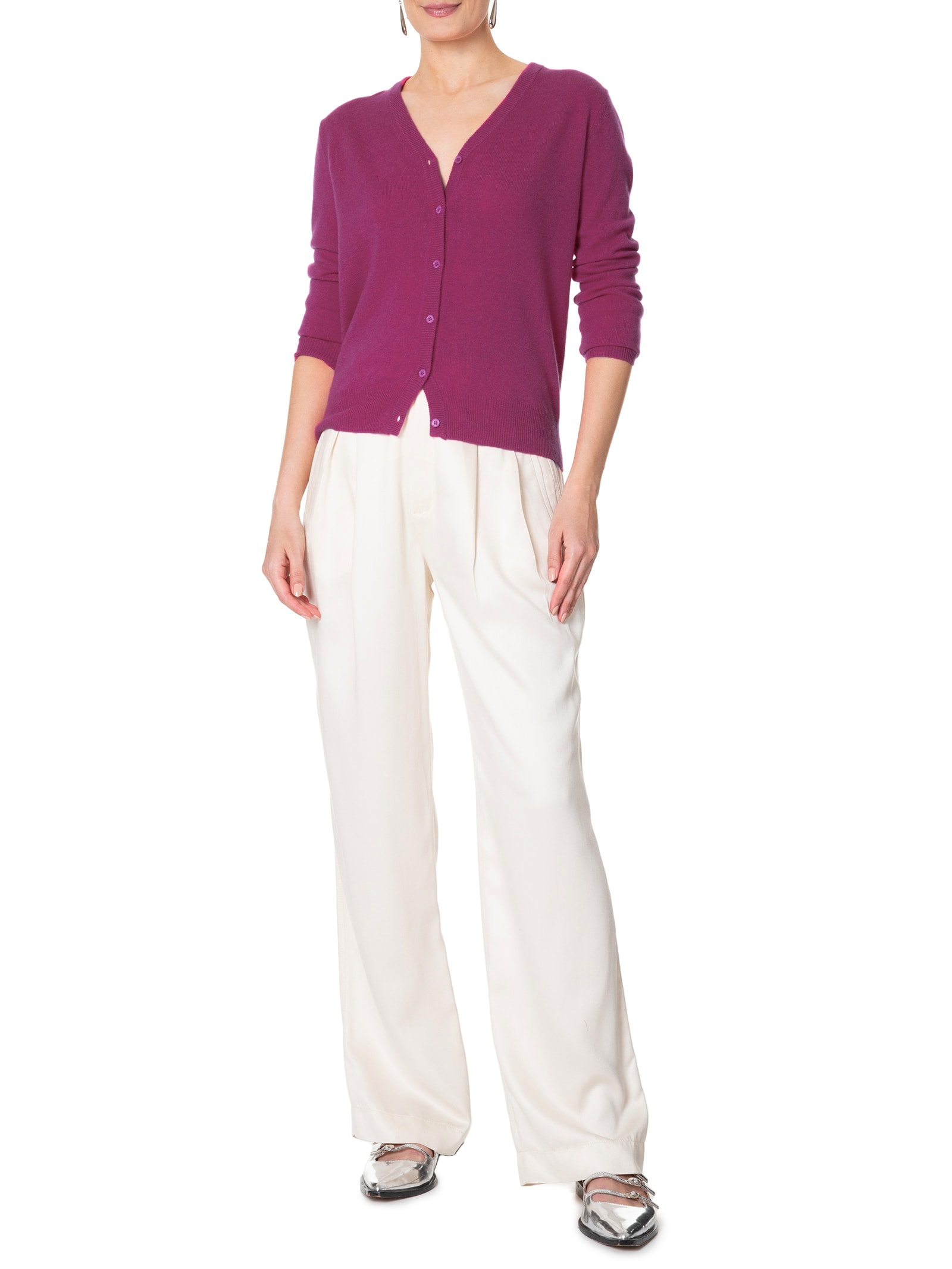 Cardigan Feminino Puro Cashmere Rosa '2Essential