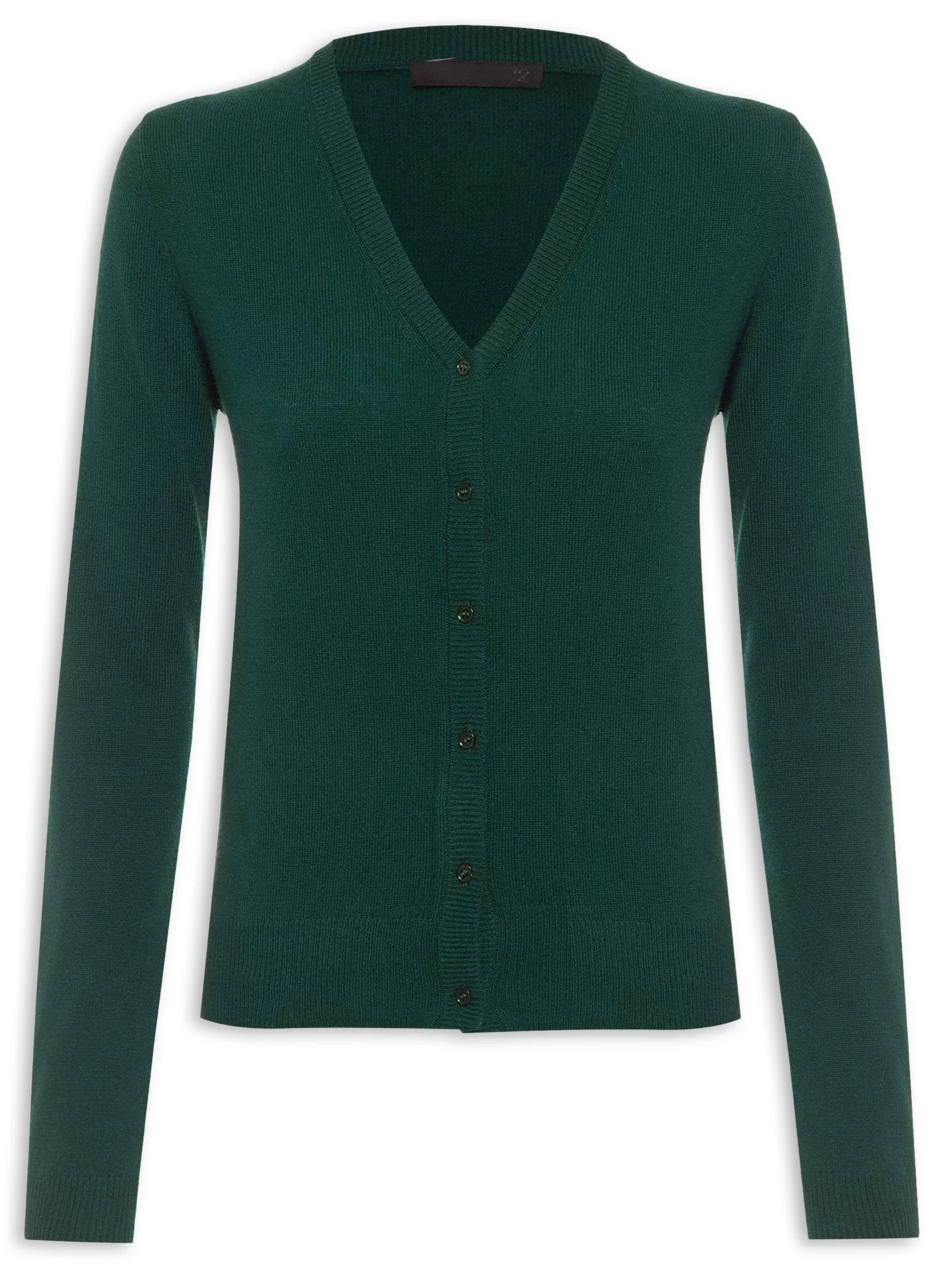 Cardigan Feminino Puro Cashmere Verde '2Essential
