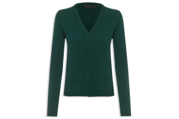 Cardigan Feminino Puro Cashmere - Verde