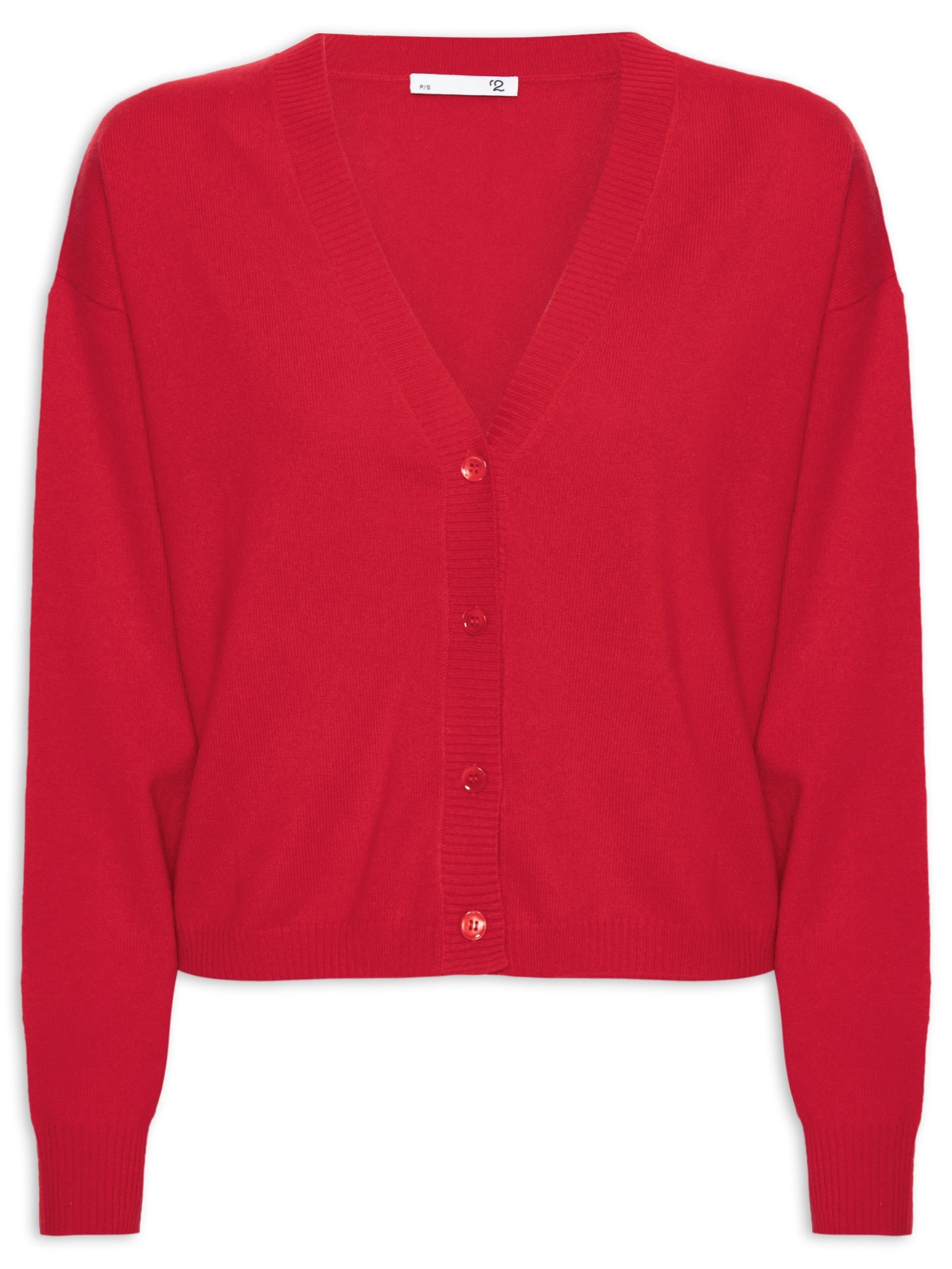 Cardigan Feminino Puro Cashmere Vermelho '2Essential