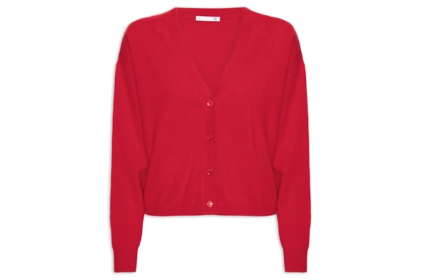 Cardigan Feminino Puro Cashmere - Vermelho