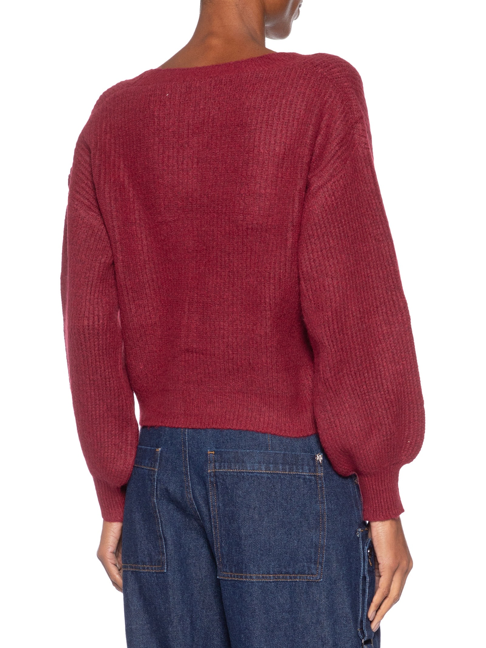 Cardigan Feminino Solar Em Tricot  – Vermelho Market 33