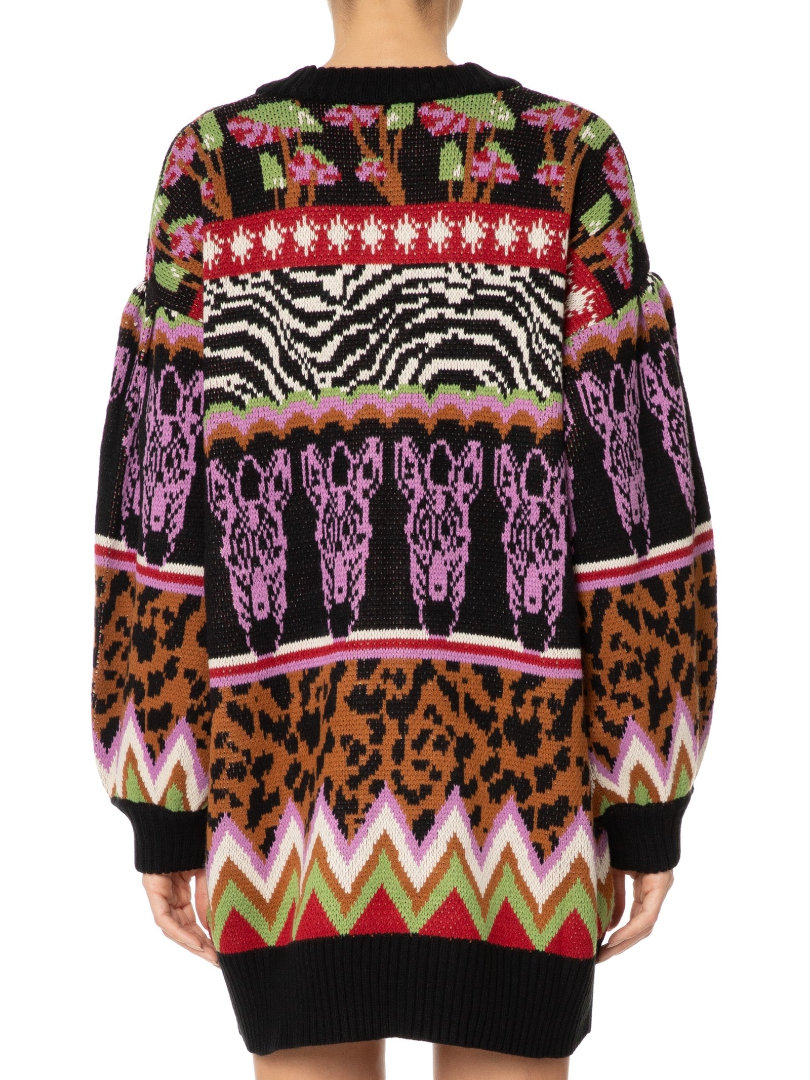 ムーミン 新品fashiru wool fairisle cardigan ムーミン 前立てがご自慢 さらさら軽い 短め丈カーディガン｜シロップ
