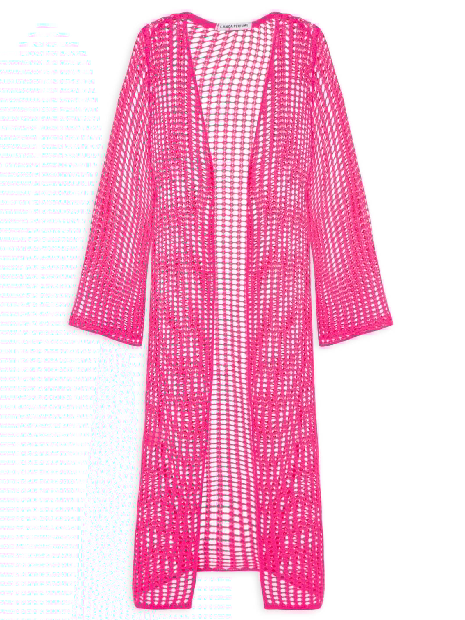 Cardigan Feminino Tricot Alongado Rosa Lança Perfume