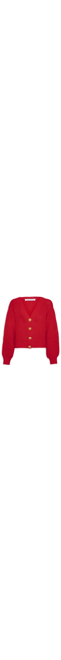 Cardigan Feminino Tricot Amplo - Vermelho