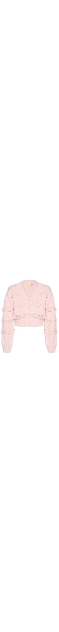 Cardigan Feminino Tricot Artesanal - Rosa