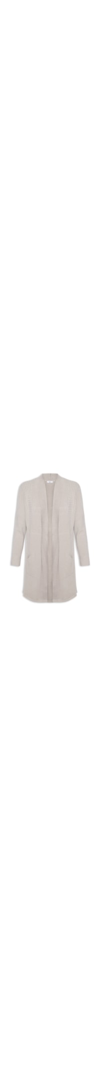 Cardigan Feminino Tricot Básico - Cinza