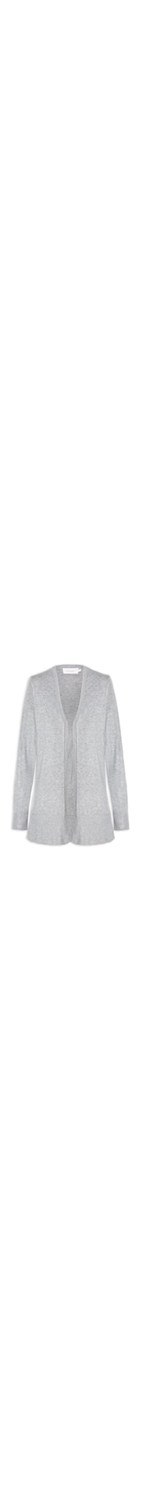 Cardigan Feminino Tricot Básico - Cinza