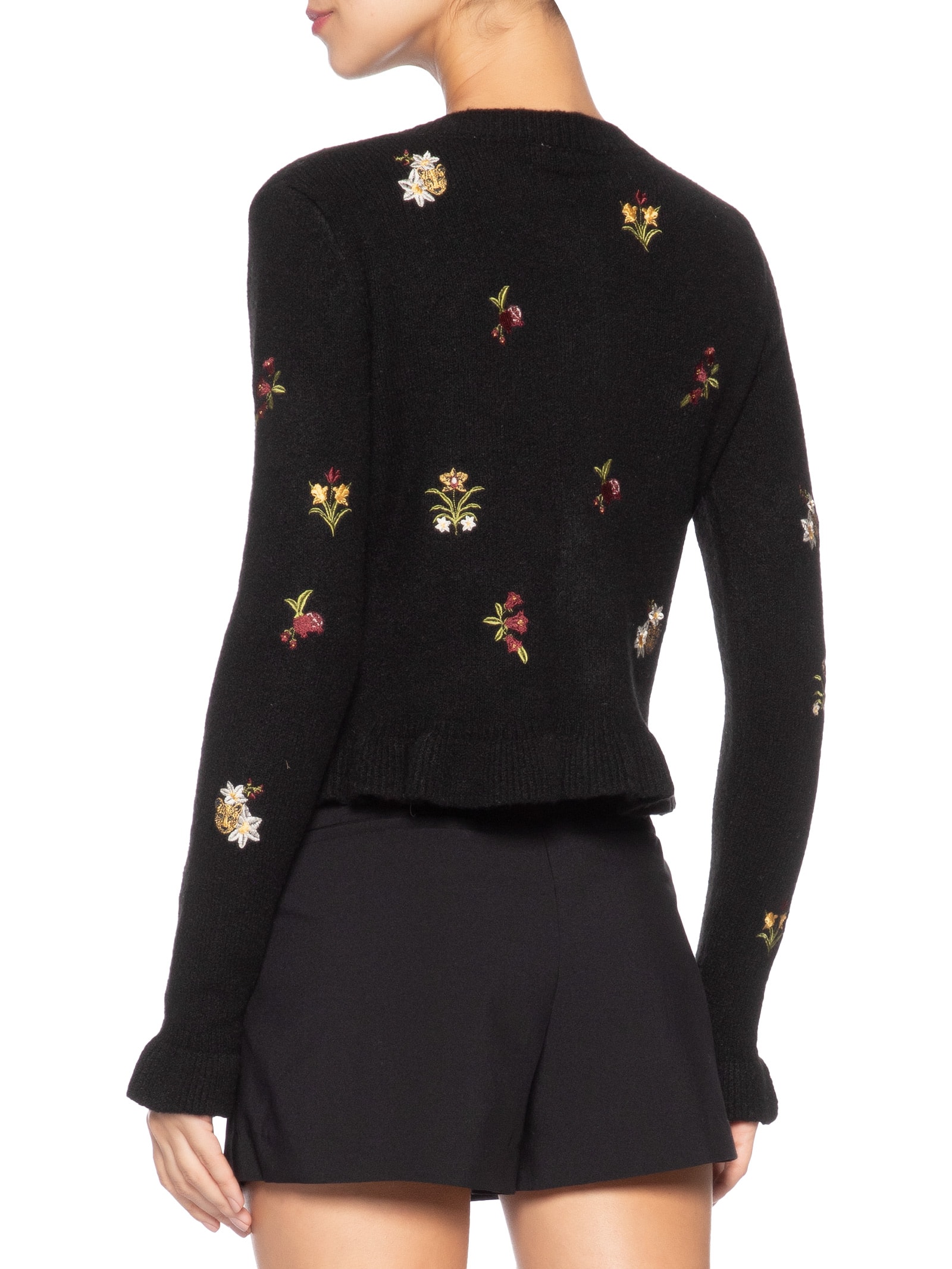 Cardigan Feminino Tricot Bordado Selva da Noite – Preto Farm