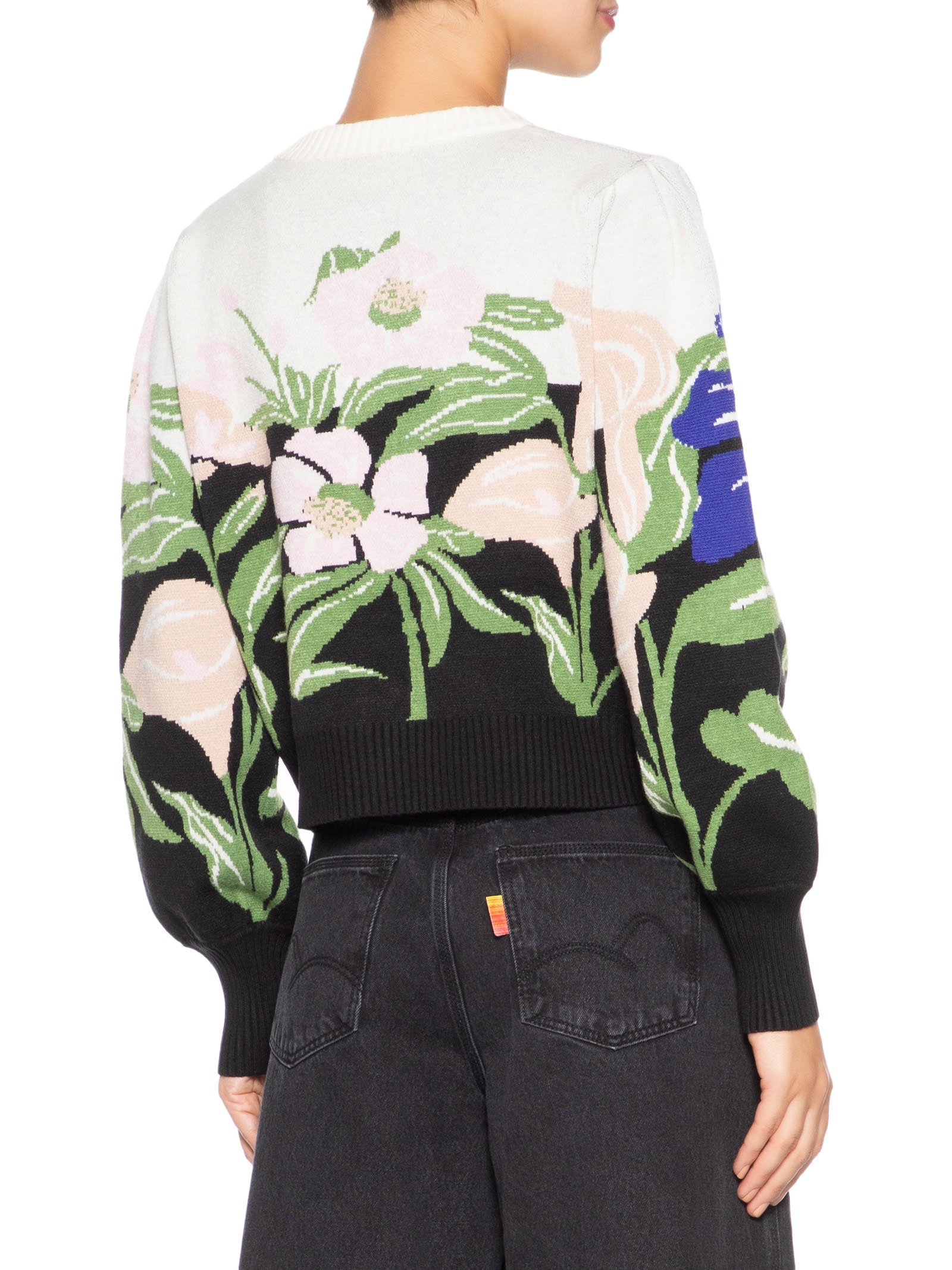 Cardigan Feminino Tricot Céu De Flor Preto Farm