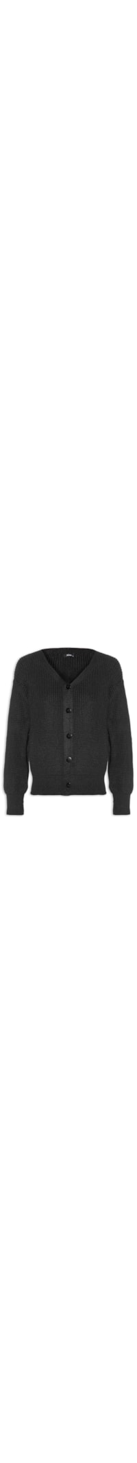 Cardigan Feminino Tricot Com Botões - Preto