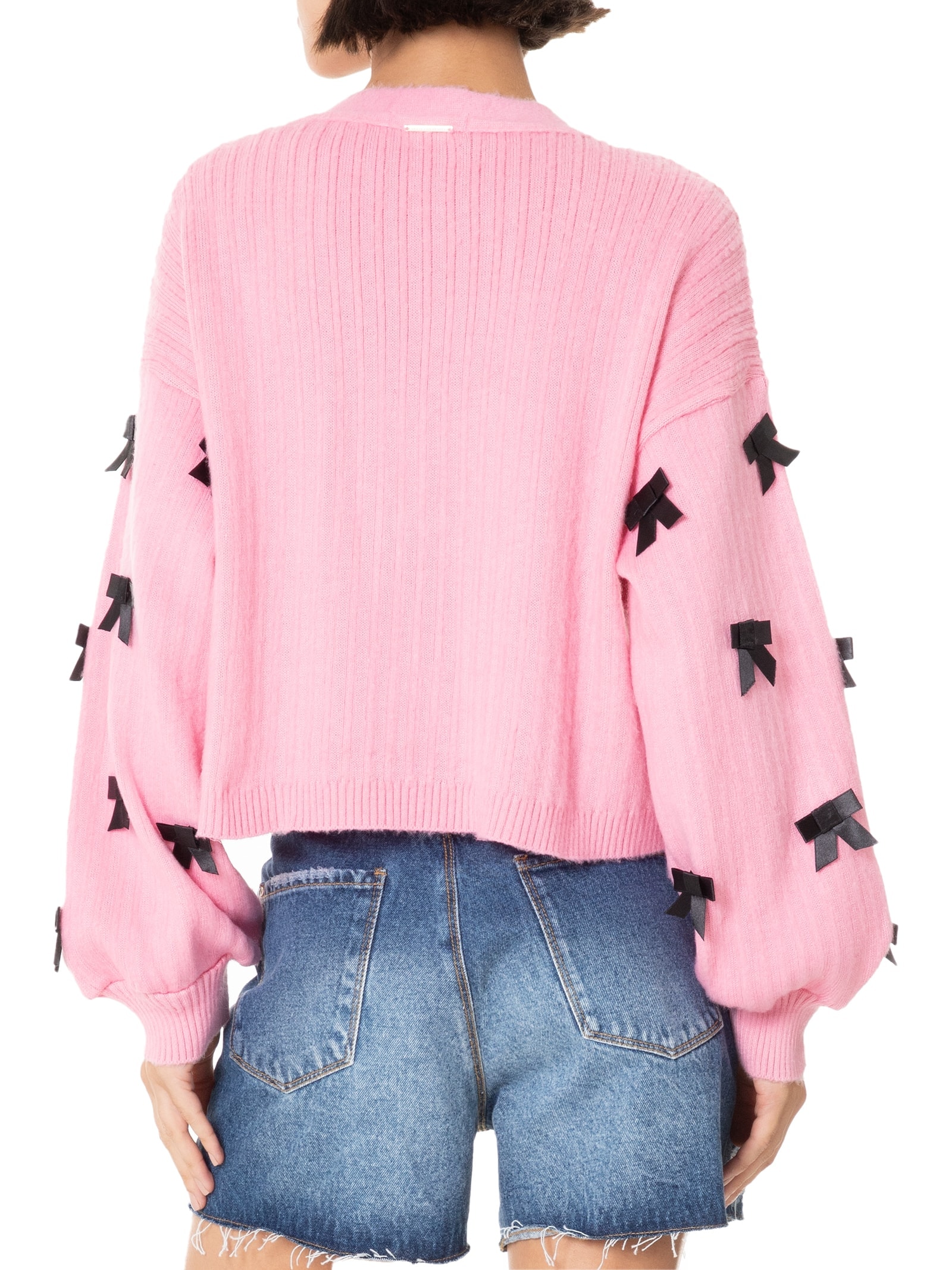 Cardigan Feminino Tricot Com Botões Rosa My Favorite Things