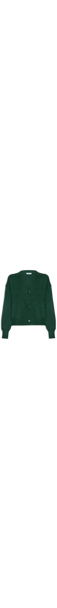 Cardigan Feminino Tricot Com Botões - Verde