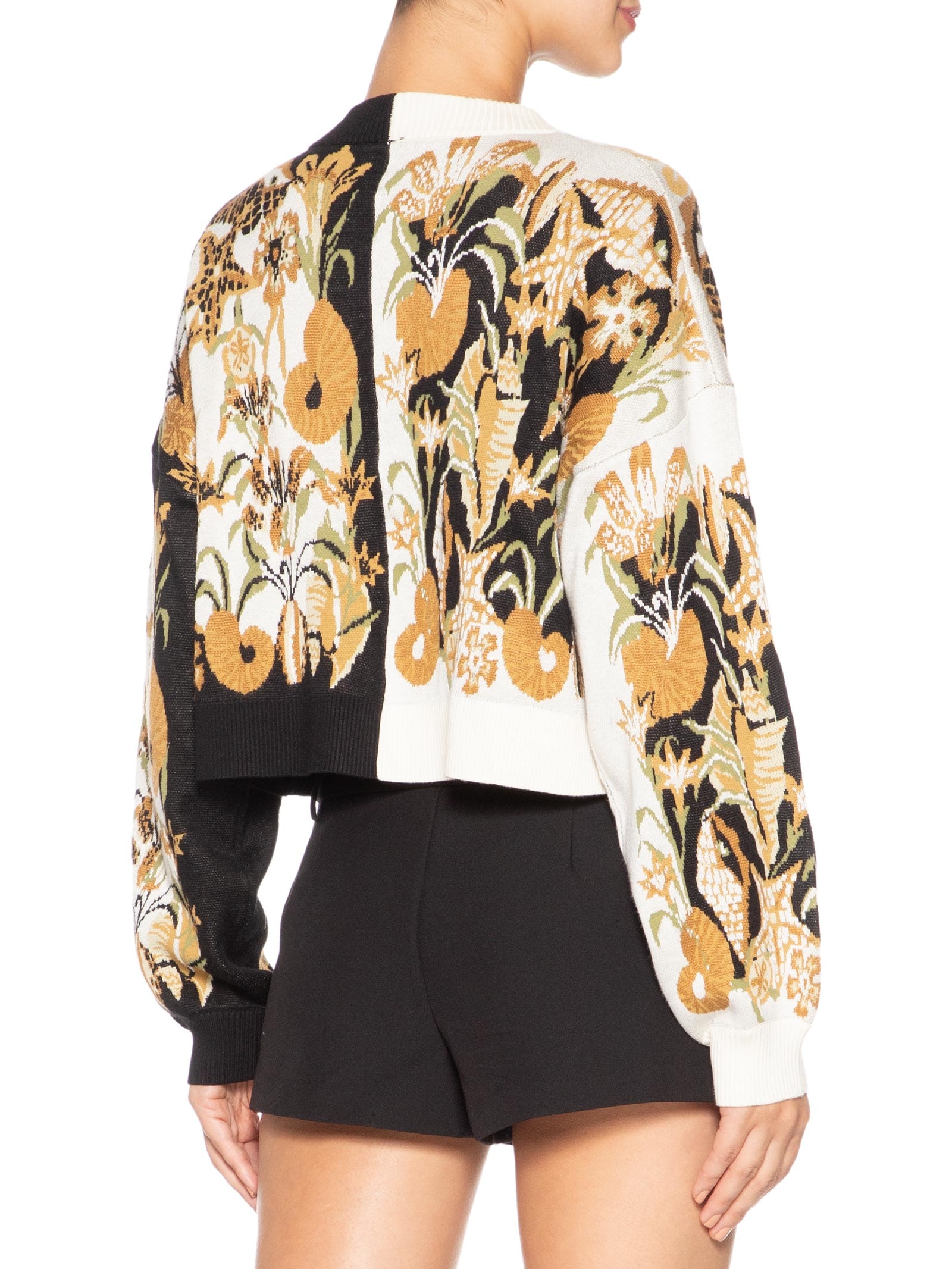 Cardigan Feminino Tricot Concha Surreal Preto Farm