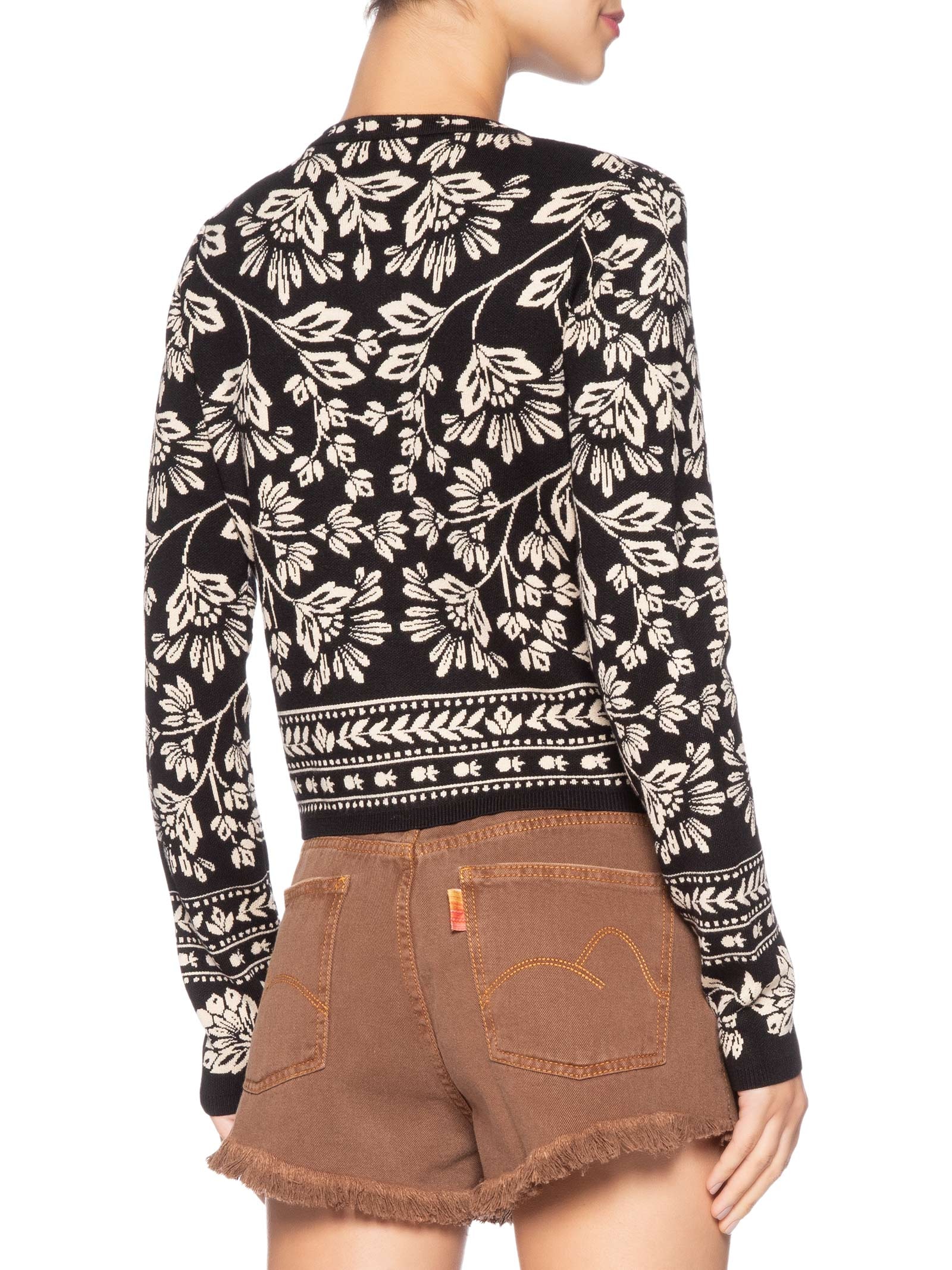 Cardigan Feminino Tricot Daniela Preto Farm