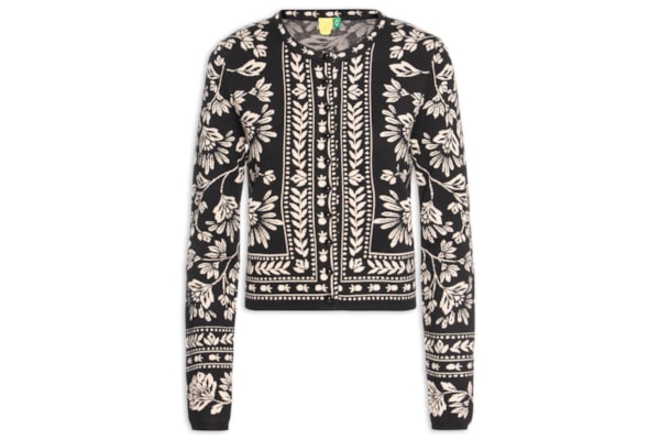 Cardigan Feminino Tricot Daniela - Preto