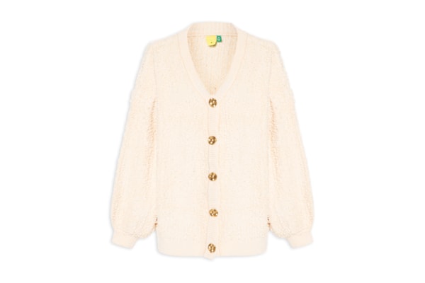 Cardigan Feminino Tricot Longo - Bege