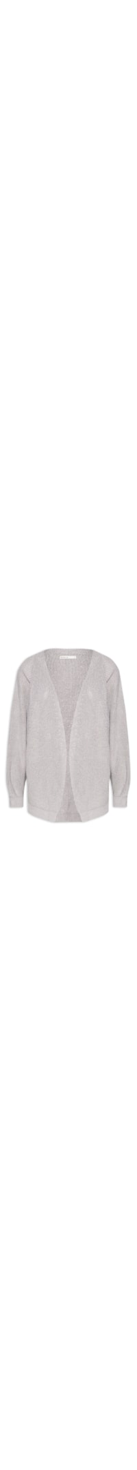 Cardigan Feminino Tricot Lurex - Prata