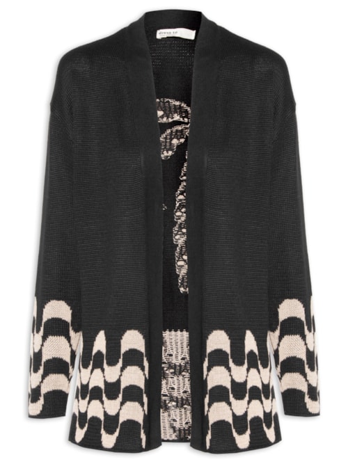 Cardigan Feminino Tricot Orla – Preto