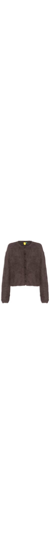 Cardigan Feminino Tricot Pelinho Básico – Marrom
