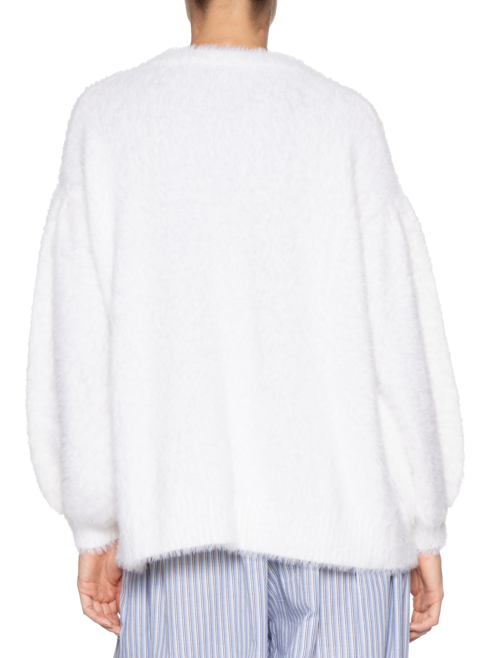 Cardigan Feminino Tricot Pelinho Com Bolso Branco Farm