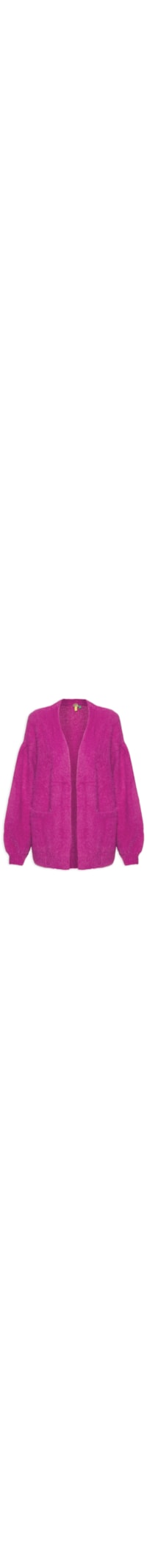 Cardigan Feminino Tricot Pelinho Com Bolso - Rosa