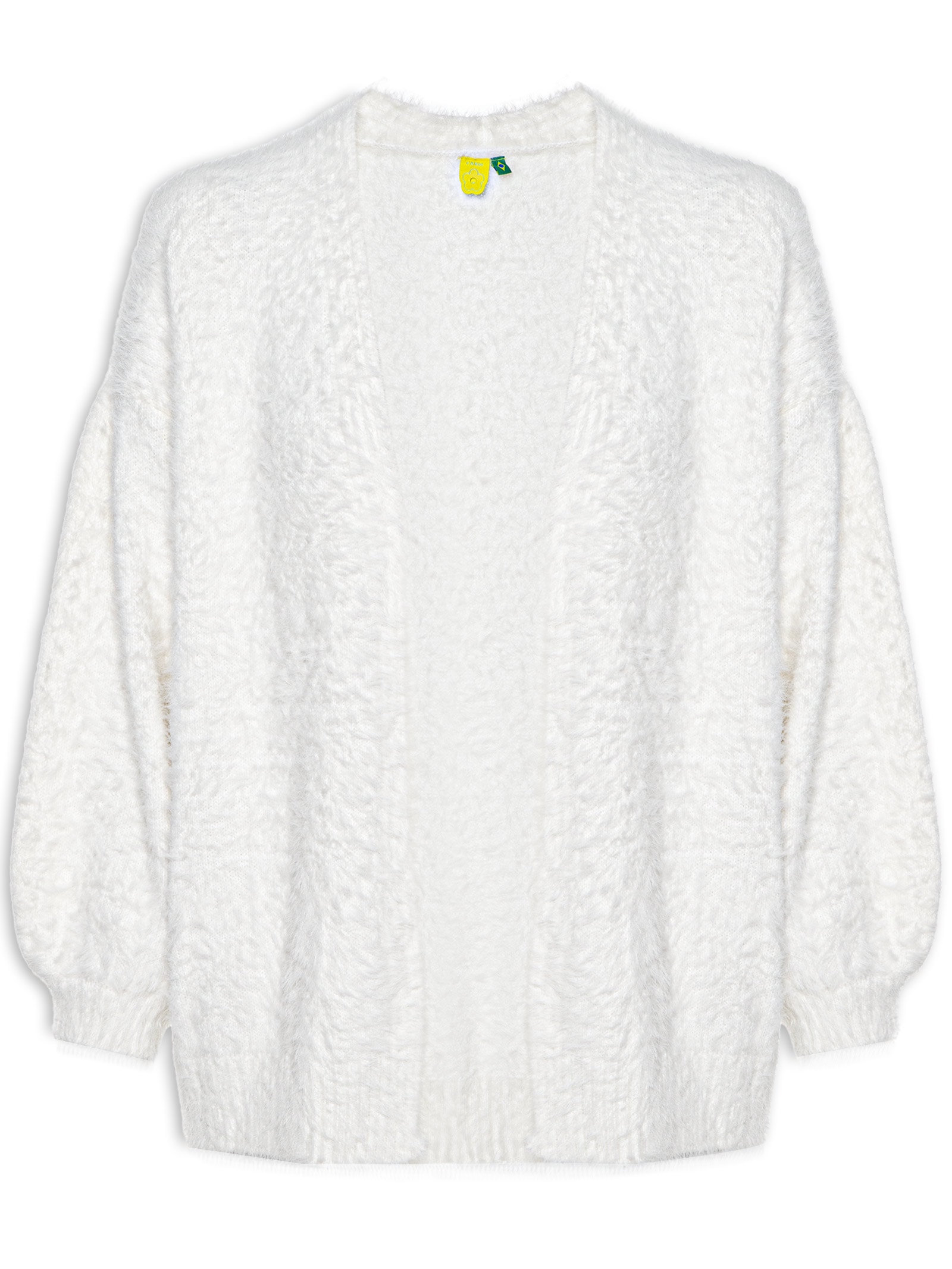 Farm - Cardigan Feminino Tricot Pelinho - Off White