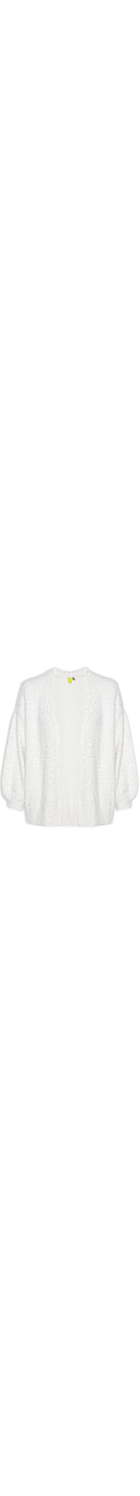 Cardigan Feminino Tricot Pelinho - Off White